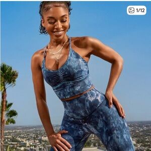 Blue Tie-Dye Gymshark Leggings